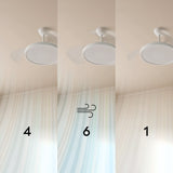 Ventilador de techo con luz Sulion Emma 55cm madera con pantalla pino lavado motor DC — vista 3