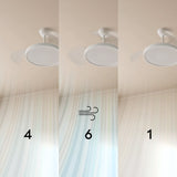 Ventilador de techo con luz Sulion Emma 89cm madera con pantalla pino lavado motor DC — vista 4