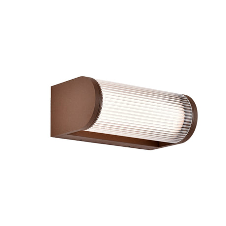 Aplique de exterior Mantra Gant LED aluminio marrón 3000 IP65 14,2cm