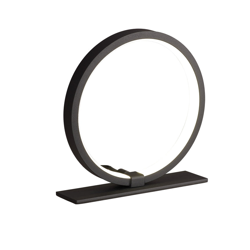 Lámpara de sobremesa Mantra Kitesurf LED aluminio negro 3000 IP20 Ø25,7cm