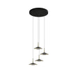 Mantra Orion Lámpara de techo colgante 4 luces negro y dorado 7476