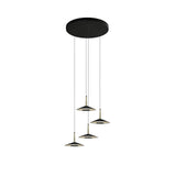 Mantra Orion Lámpara de techo colgante 4 luces negro y dorado 7476