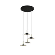 Mantra Orion Lámpara de techo colgante 4 luces negro y dorado 7476