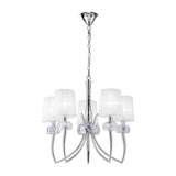 Lámpara de techo Mantra 5 luces textil gris oscuro IP20 Ø66cm