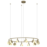 Mantra Shell Lámpara de techo colgante LED oro Ø86cm 7260