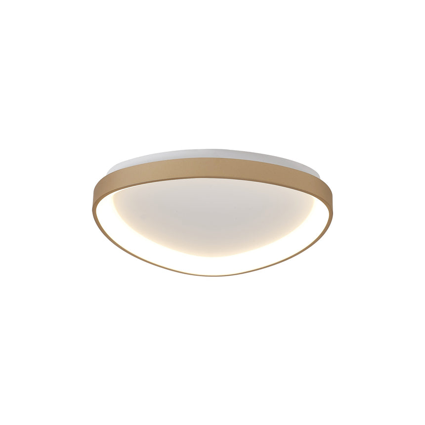 Mantra Niseko II Plafón LED triangular 42cm regulable 2700K-5000K oro 8631