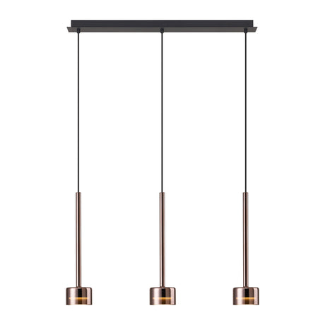 Mantra Tonic Lámpara de techo colgante 3 luces cobre 7885