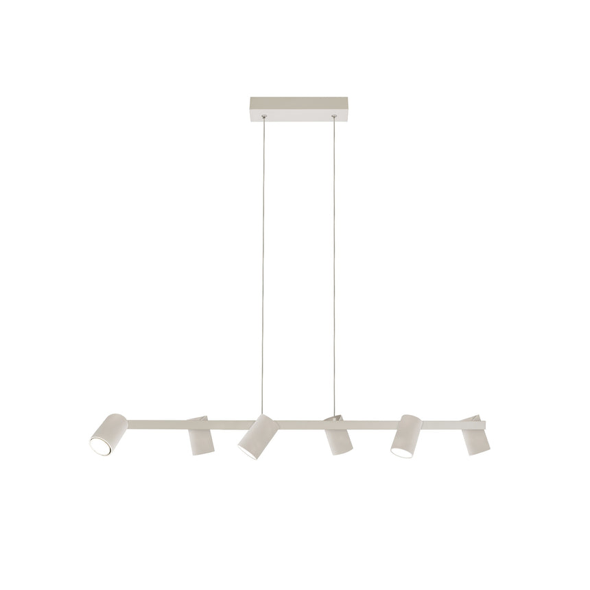 Lámpara de techo Mantra Sal 6 luces aluminio blanco IP20