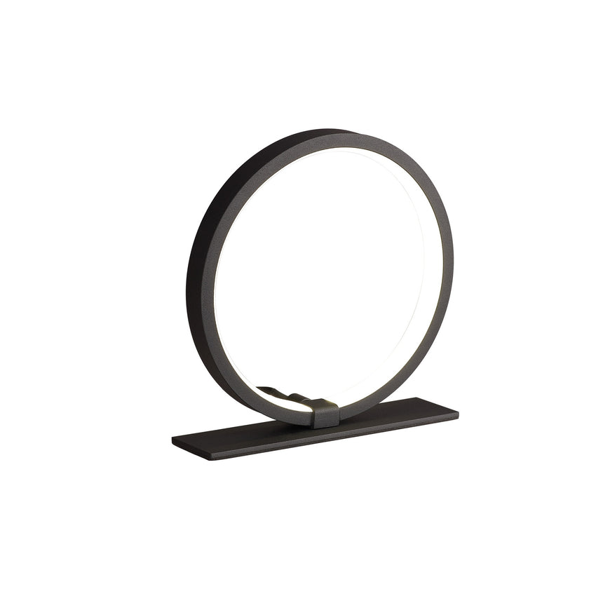 Lámpara de sobremesa Mantra Kitesurf LED aluminio negro 3000 IP20 Ø19,3cm