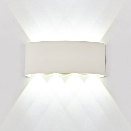 Aplique de exterior Mantra Arcs LED aluminio beige 3000 IP54 9cm