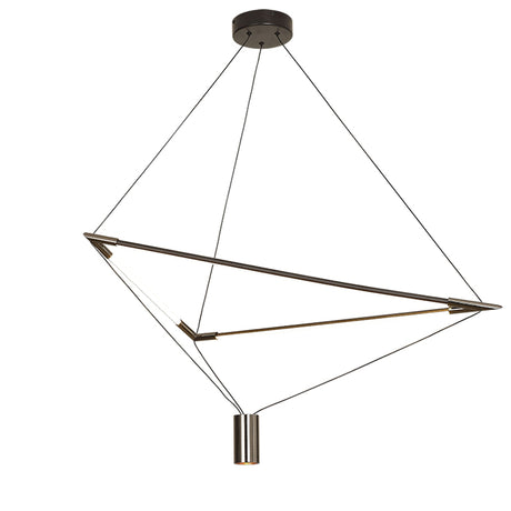 Mantra Electra lámpara de techo colgante LED 26w negro Ø150cm 8531
