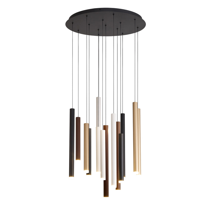 Mantra Cala Lámpara de techo colgante LED blanco, negro, dorado, marrón 8084