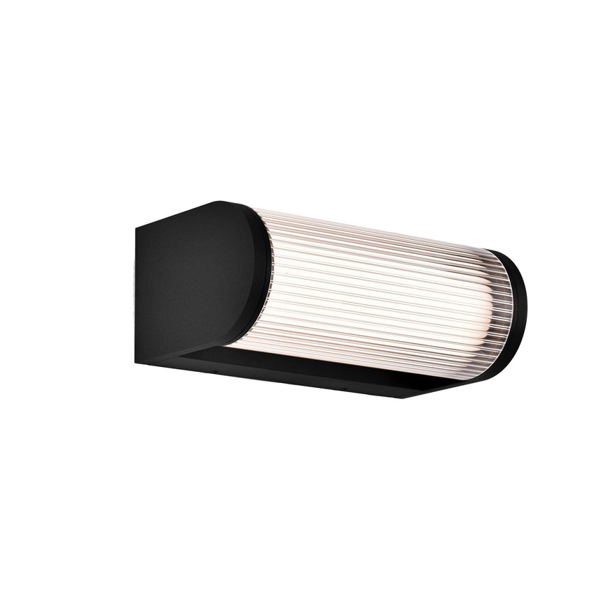 Aplique de exterior Mantra Gant LED aluminio negro 3000 IP65 14,2cm