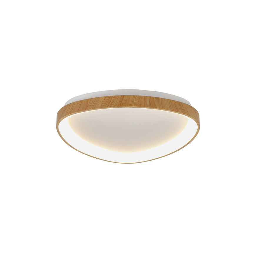 Mantra Niseko II Plafón LED triangular 42cm regulable 2700K-5000K madera 8632