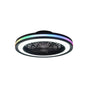 Ventilador de techo Mantra Gamer LED acrílico 3000-6500K regulable IP20 Ø46,6cm negro — ref. 8292 (1)