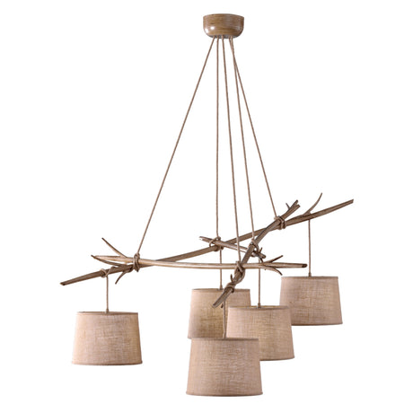 Mantra Sabina Lámpara de techo colgante imitación madera 6175