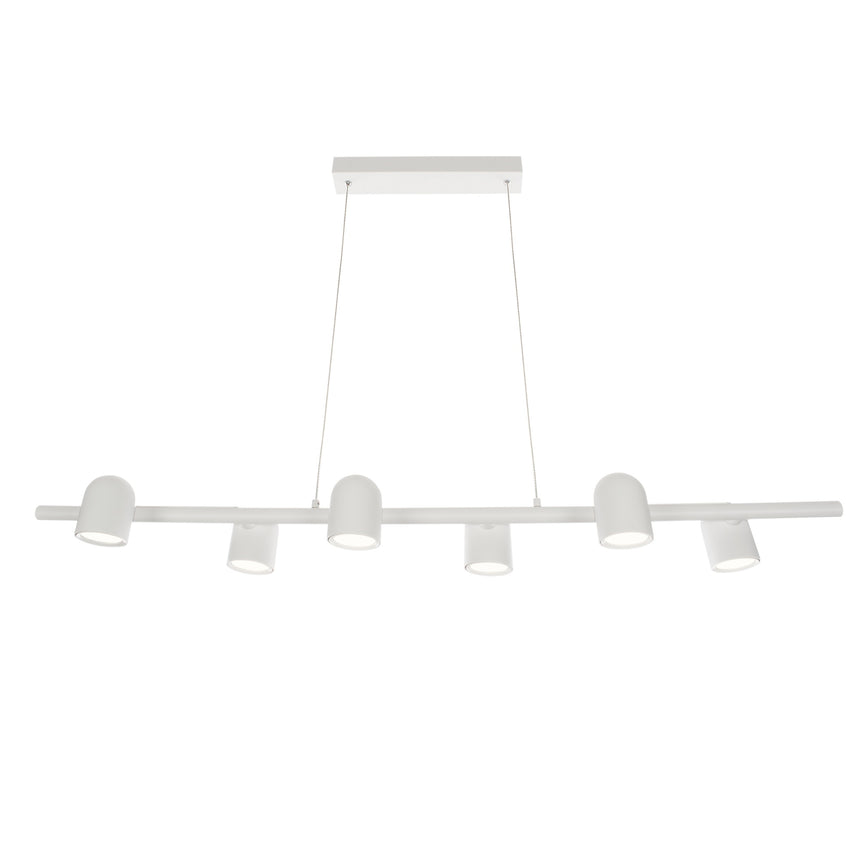 Mantra IOS Lámpara de techo colgante lineal blanco 6 luces GU10 7936
