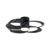 Ventilador de techo Mantra Rose LED acero negro 2700-5000 regulable IP20 Ø65cm