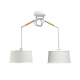 Mantra Nordica Lámpara de techo colgante blanco/ madera 4930