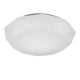 Plafón Mantra Diamante ii LED acero blanco 5000 IP20 Ø51,5cm