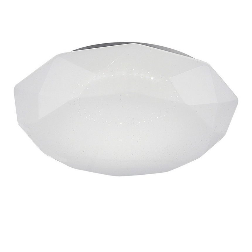 Plafón Mantra Diamante ii LED acero blanco 5000 IP20 Ø51,5cm