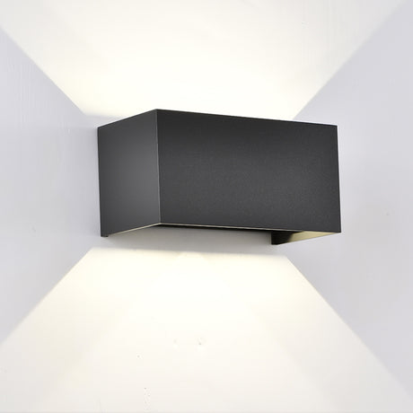 Aplique de exterior Mantra Davos LED aluminio negro 2700 regulable IP54 10cm