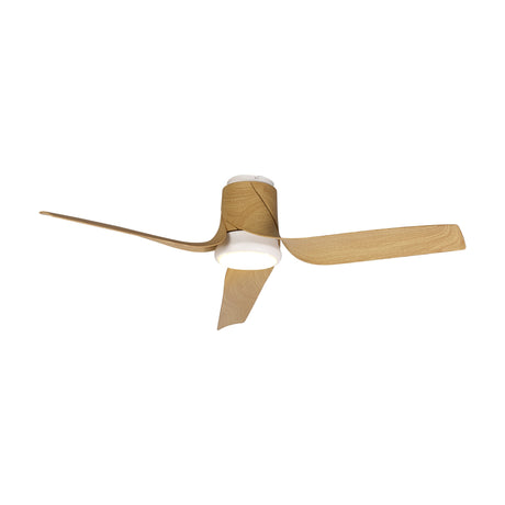 Ventilador de techo Mantra Ushuaia grande LED acero madera 2700-5000 regulable IP20 Ø133cm