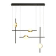 Mantra Cuba Lámpara de techo colgante LED dorado, negro 7160