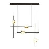 Mantra Cuba Lámpara de techo colgante LED dorado, negro 7160