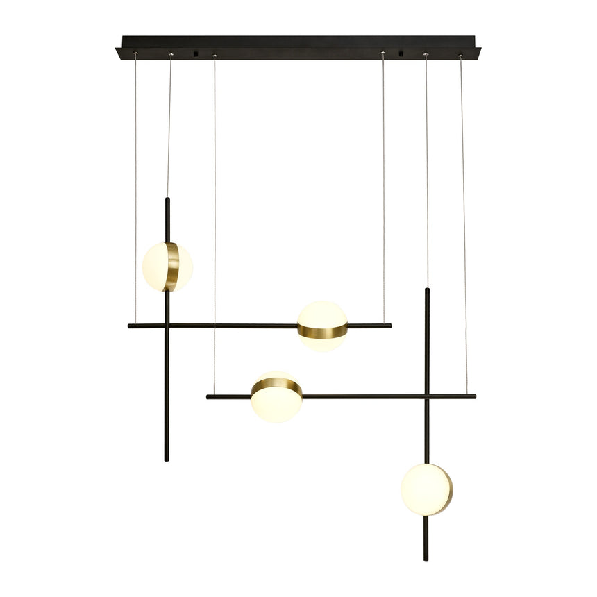 Mantra Cuba Lámpara de techo colgante LED dorado, negro 7160