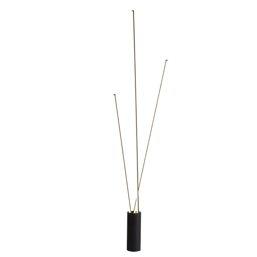 Mantra Vertical Lámpara pie de salón LED 3000K regulable negro 7348