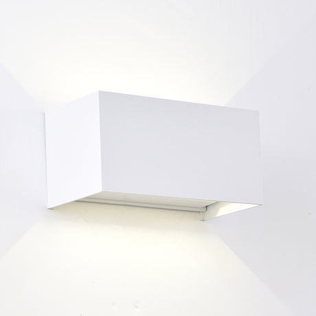 Aplique de exterior Mantra Davos LED aluminio blanco 2700 regulable IP54 10cm