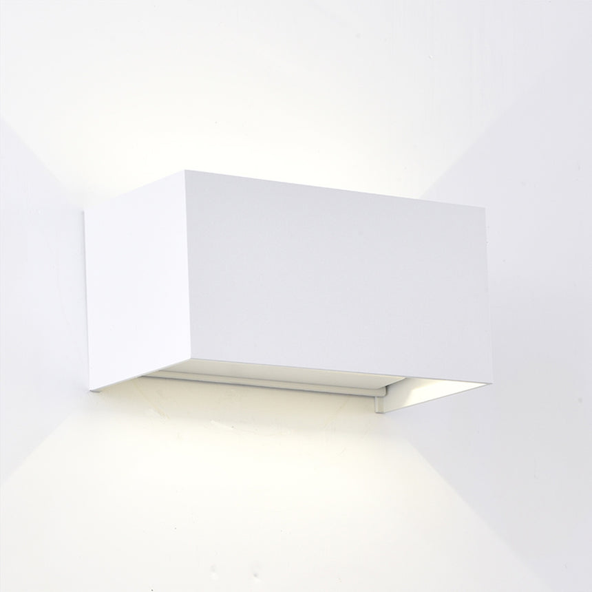 Aplique de exterior Mantra Davos LED aluminio blanco 2700 regulable IP54 10cm