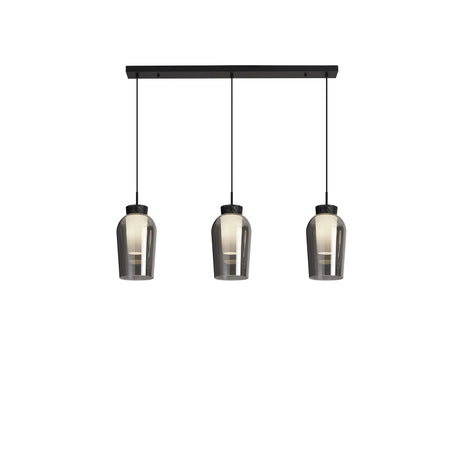 Mantra Nora Lámpara de techo colgante 3 luces negro/Mármol 8285