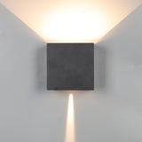 Aplique de exterior Mantra Davos LED aluminio negro 2700 regulable IP65 15cm