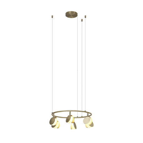Lámpara de techo Mantra Shell LED aluminio dorado 3000 IP20 Ø46cm