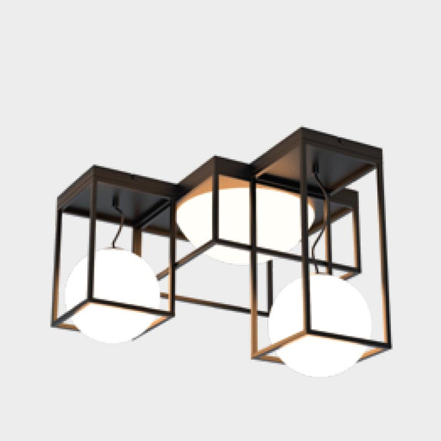 Plafón Mantra 5 luces cristal negro IP20 42,5cm