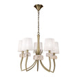 Lámpara de techo Mantra Loewe 5 luces acero dorado IP20 Ø66cm