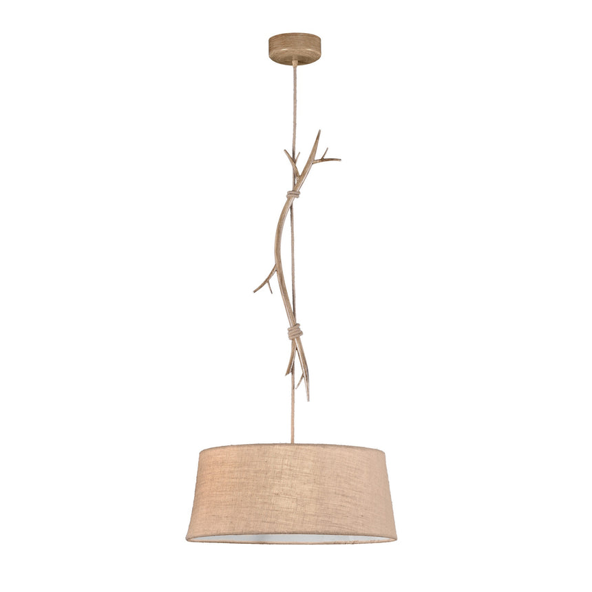 Mantra Sabina Lámpara de techo colgante imitación madera Ø60cm 6178