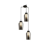 Mantra Nora Lámpara de techo colgante 3 luces negro/Mármol 8284