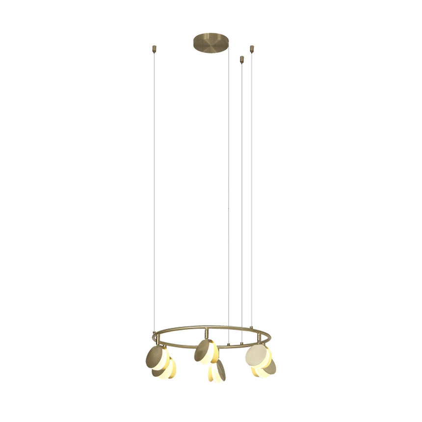 Lámpara de techo Mantra Shell LED aluminio dorado 3000 IP20 Ø46cm