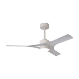 Ventilador de techo Mantra Thai grande LED acero blanco 2700-5000 regulable IP20 Ø122cm