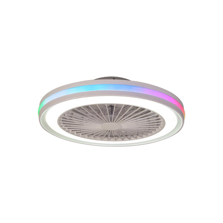 Ventilador de techo Mantra Gamer LED acrílico blanco 3000-6500 regulable IP20 Ø46,6cm