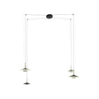 Mantra Orion Lámpara de techo colgante LED 4* negro, dorado 7307