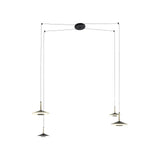 Mantra Orion Lámpara de techo colgante LED 4* negro, dorado 7307