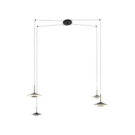 Mantra Orion Lámpara de techo colgante LED 4* negro, dorado 7307