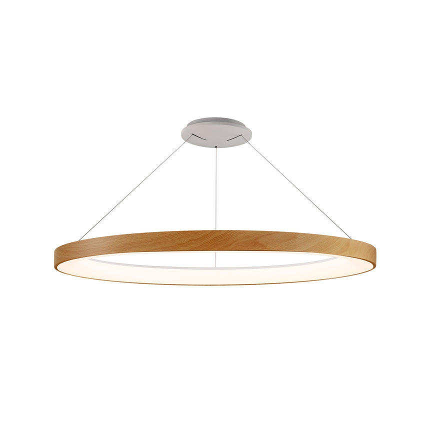Mantra Niseko II Lámpara de techo colgante LED 90cm regulable 2700K-5000K madera 8648