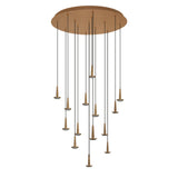 Mantra Andromeda Lámpara de techo colgante redondo 14xLED W/T cristal oro 8935