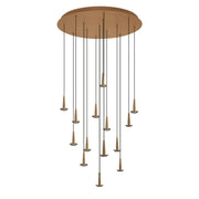 Mantra Andromeda Lámpara de techo colgante redondo 14xLED W/T cristal oro 8935