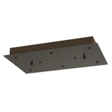 Florón de techo 8 luces rectangular superficie Mantra Modular Light negro 9389